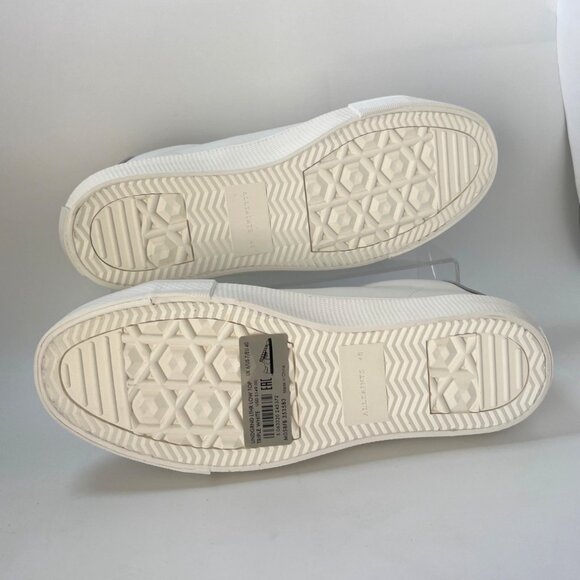 All Saints Underground Low Tops Triple white Leather Men Size EU40 US7 - Picture 5 of 11